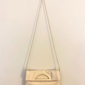 White/Gold Handbag w/ Strap